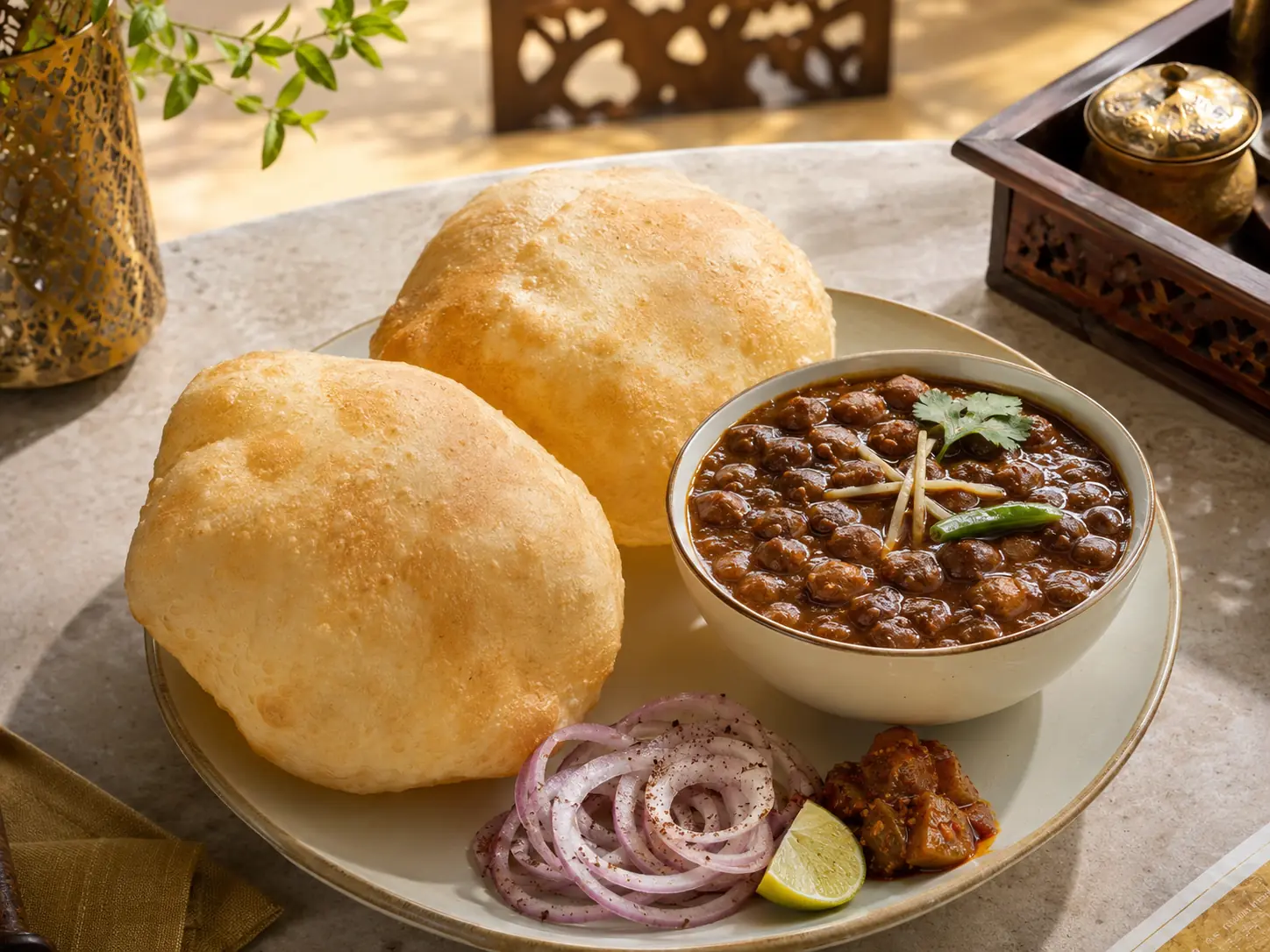 Chole bhature menu category illustration