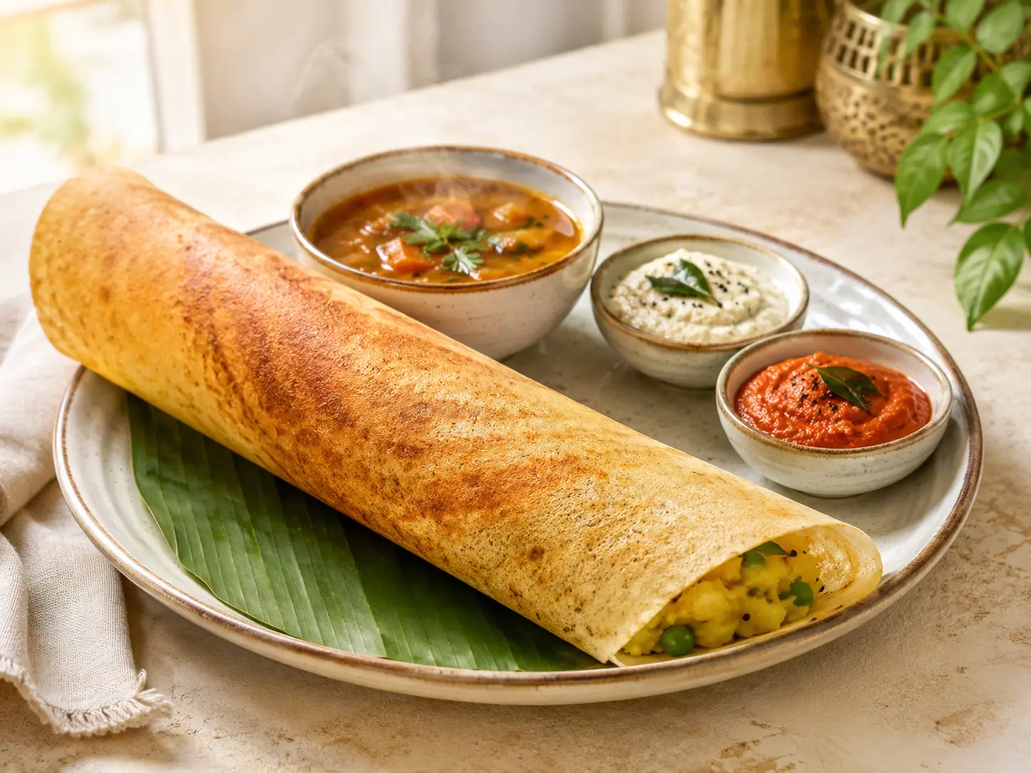 Masala dosa menu category illustration