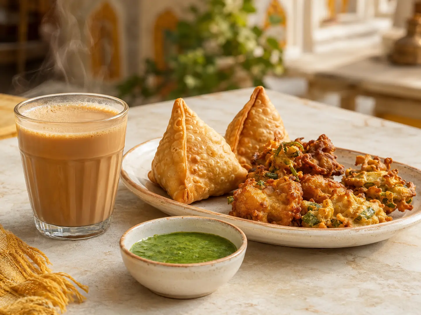 Chai & Indian snacks menu category illustration